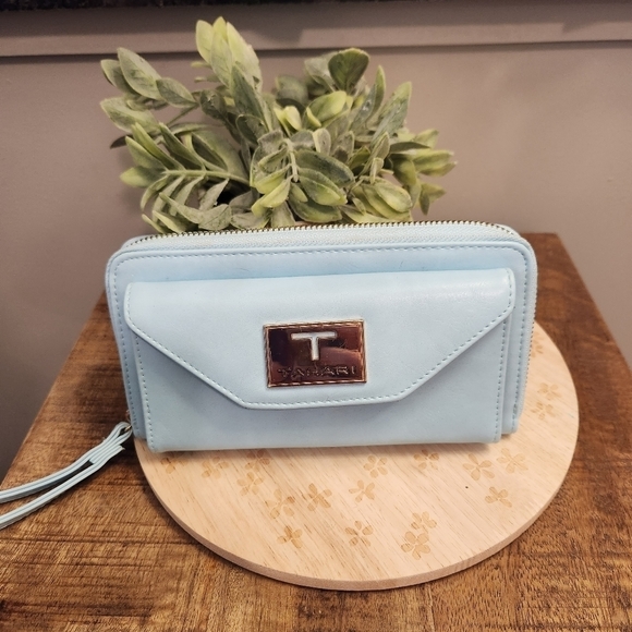 T Tahari Handbags - Tahari Blue Wristlet Purse